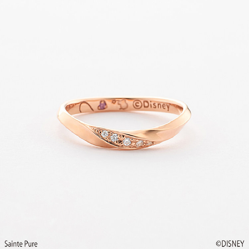 【ディズニー】SMACK 9月誕生石 シルバー ピンクゴールドメッキ サファイア ペアリング（レディース）¥14,300 (税込)