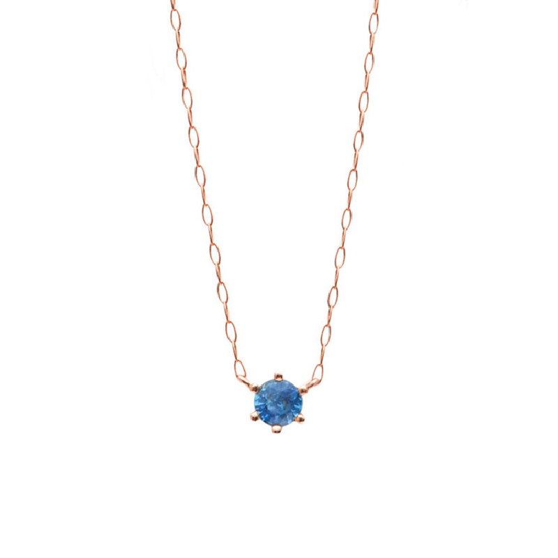 【WEB限定】9月誕生石 K18 ピンクゴールド サファイア ネックレス¥19,800 (税込)