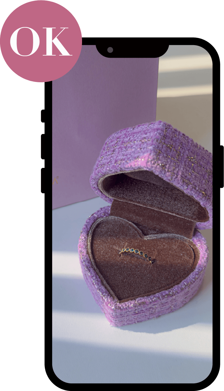 ジュエリーケースなどの小物を使って撮影する場合