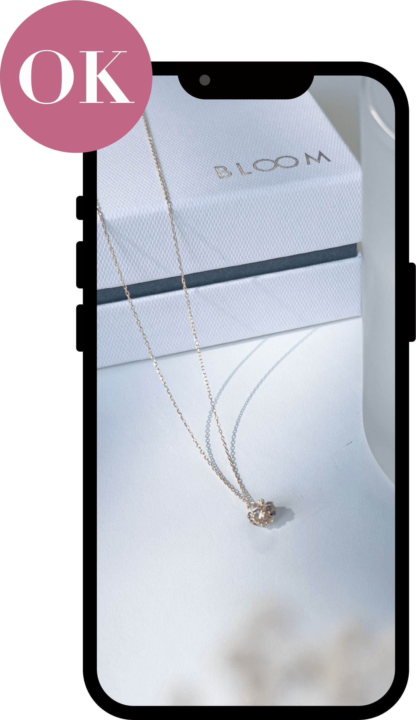 ジュエリーを置いて撮影する場合