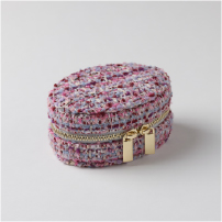 Pink tweed ファスナー側