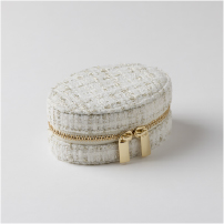 White tweed ファスナー側